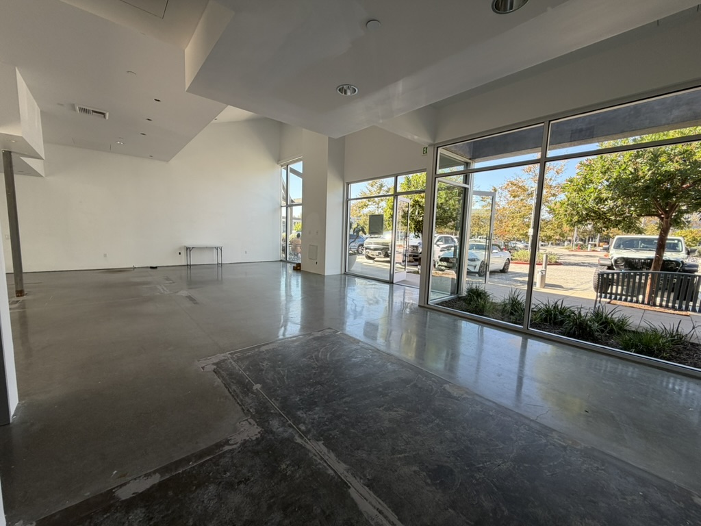 Available retail space interior